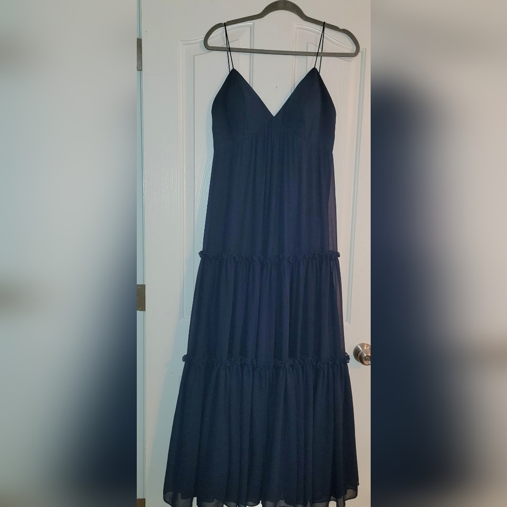 Sorella Vita NAVY Layered Chiffon Maxi Dress - Picture 5 of 14